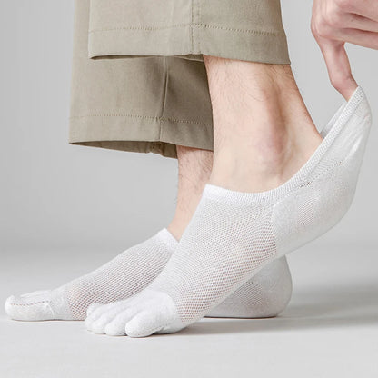 3 Pairs/lot Men's Socks Breathable Sweat Novelty Toe Socks Fashion Casual Breathable Finger Boat Sock High Quality Sox for Male