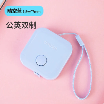 Deli Measuring Tape 1.5M Portable Leather Soft Ruler Double Scale (CM/Inch) линейка for Office School Home Stationery Supplies