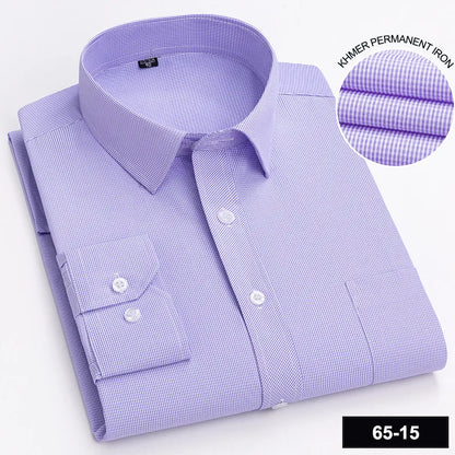 Men's Long Sleeve Shirt High-quality Fashion Casual Print Plaid Stripe Single Pocket Fit Business Formal Office Four Season Top