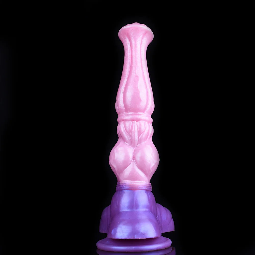 FAAK Silicone Long Penis Fantasy Knot Horse Dildo With Sucker Sex Toys For Women Anal Plug Female Masturbator Adult Games