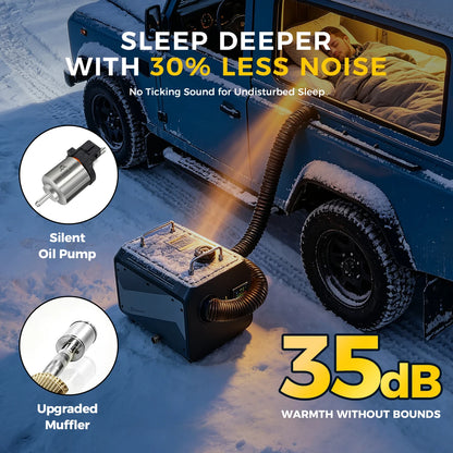 9KW Diesel Air Heater 12V/24V DC 110‑240V AC WiFi Bluetooth APP LCD Remote CO Monitor Altitude Mode For RV Truck Garage Camper