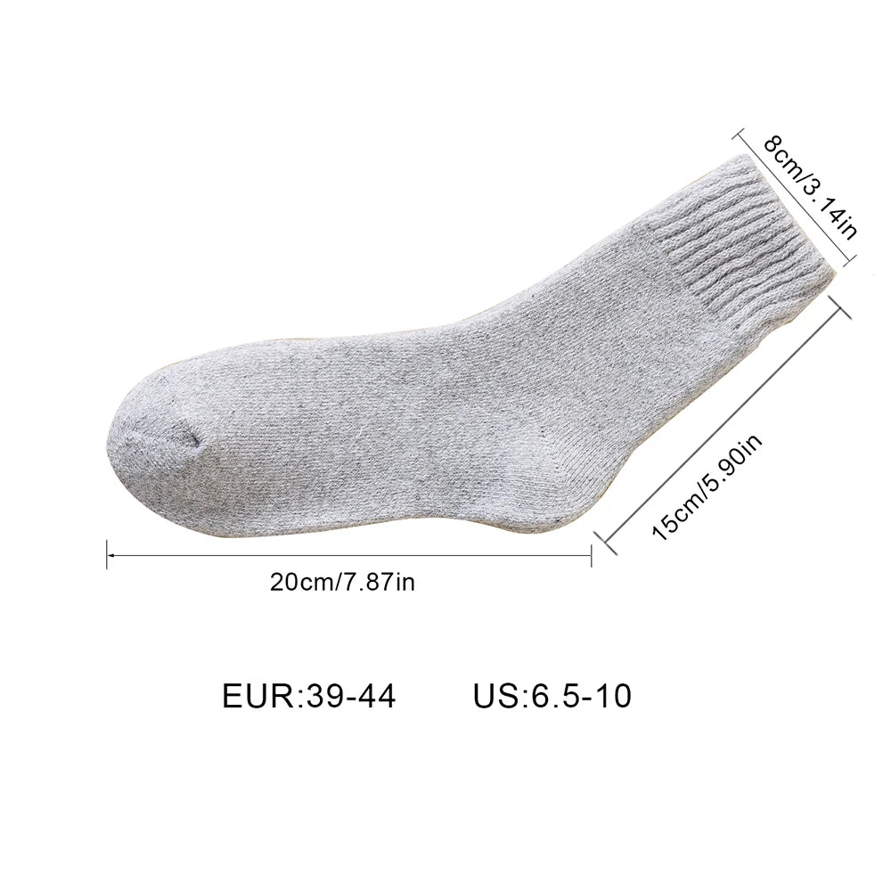 3 Pairs Winter Thick Towel Men's Socks Man's Outdoor Sports Long Socks Cold Resistant Frost Proof Snow Socks For Man Gift 39-44