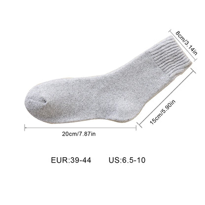 3 Pairs Winter Thick Towel Men's Socks Man's Outdoor Sports Long Socks Cold Resistant Frost Proof Snow Socks For Man Gift 39-44