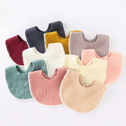 Baby Girls Apron Bibs Toddler Long Sleeve Scarf Waterproof Art Smock Feeding Bib Infant Boys Girls Kids Burp Cloth Bandana