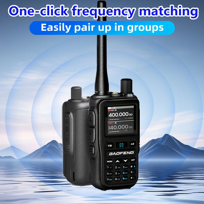 1/2PCS Baofeng UV-5R Mini Walkie Talkie Dual Band Dual PTT Bluetooth Programming Frequency Type-C Charger AM/FM Camping Portable