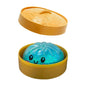 Colorful Dumpling Squishes Stress Balls Fidget Sensory Toys Simulation Food Squishies Bun with Steamer Squeeze Dough Ball Gifts