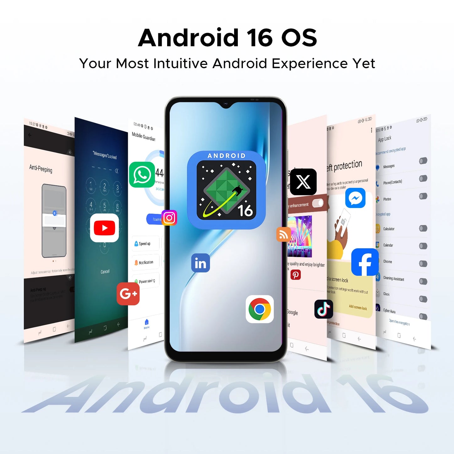 Global Version DOOGEE Note56X Pro Smartphone Android 16 Gemini AI 6.56'' Screen 6150mAh Battery Support Widevine L1 Mobile Phone