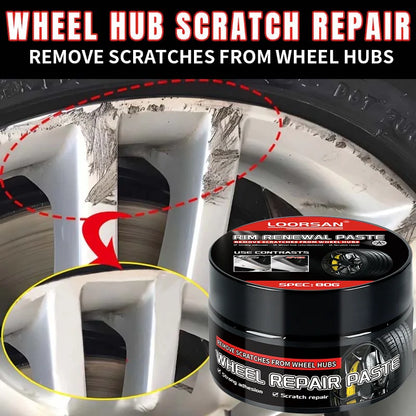 LOORSAN 80g Car Wheel Hub Repair Paste, Scratch Remover & Polishing Cream for Aluminum Alloy Rims, Trace-Free Restorer