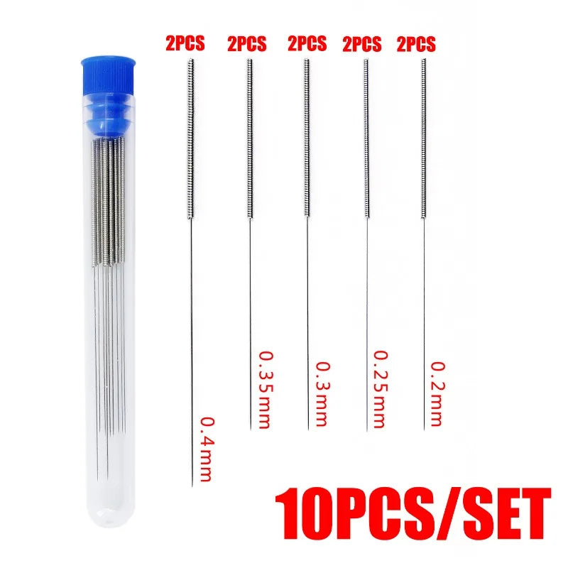 Stainless Steel Wiper Nozzle Cleaning Kit for Unclog Car Glass 3D Printer JetsGas Stoves Shower Heads Cleaning Needle Set