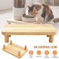 Elevated Cat Food Bowl Platform for Automatic Pet Feeders Raised Feeding Stand Pet Food Water Dispenser Platform for Cats Dogs Neck Protection Easy Assembly 34.3x20x6.1cm