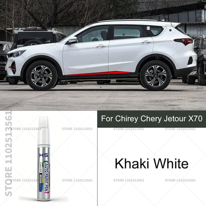 Car Paint Repair Pen For Chirey Chery Jetour X70 Touch Up Scratch Remover DIY Auto Accessories White 094 Brown Gray Blue 096