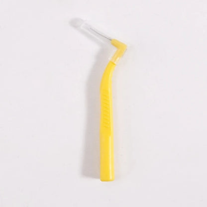 100pcs L-Shape Interdental Brush Wire Orthodontic Interdental Brush Orthodontic Toothbrush Soft Bristle Oral Care