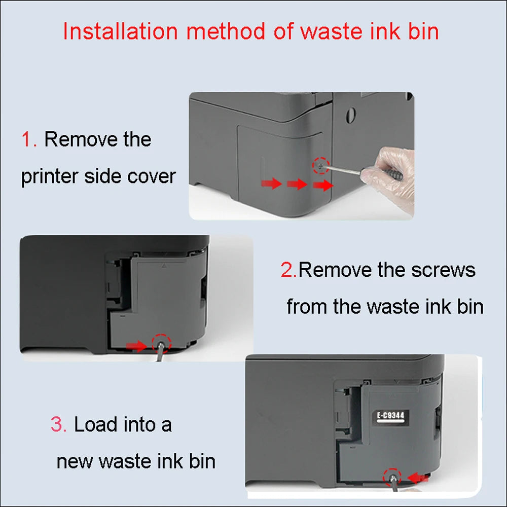 C9344 Maintenance Box Tank Compatible with L5590 L3550 XP-2200 XP-2205L XP-3200 3205 4200 4205 2101 WF-2910 WF-2950 2930 2935 P