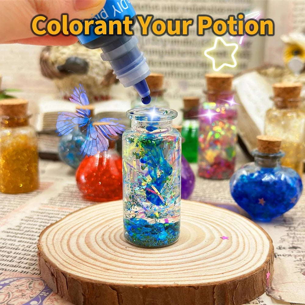 DIY Fairy Magical Potions Kit for Kids Potion Making Set Fairy Potion Bottles Craft Toy Science Set Magic Kits（24pcs)）