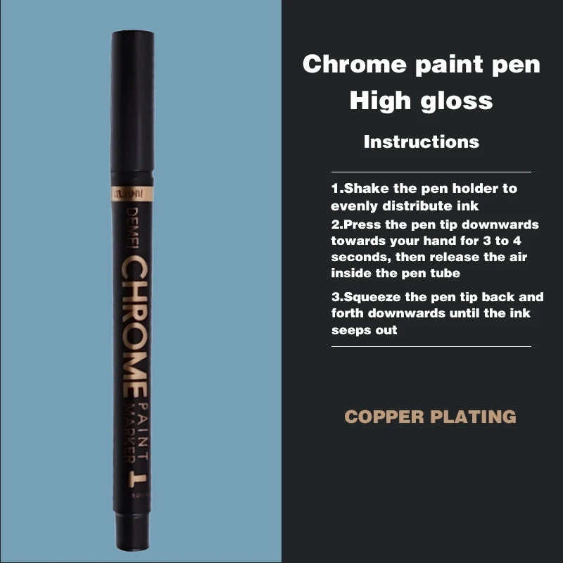 3 Pcs Mirror Marker Pen DIY Reflective Paint Pens Mirror Markers Chrome Gold SILVER Marker Signature Car Styling Art Craftwork