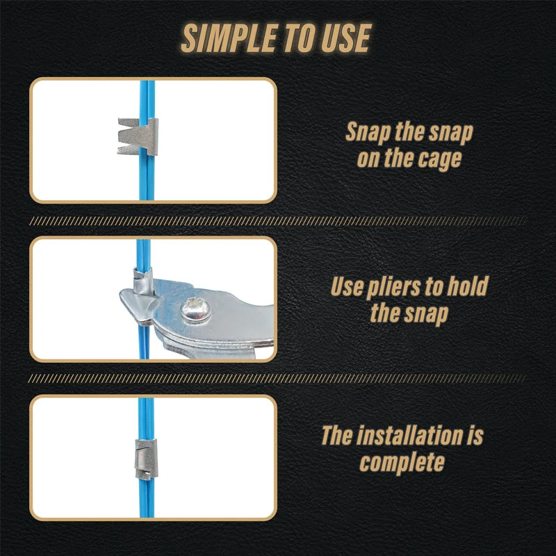Poultry Cage Installation Pliers Wire Cage Clips Buckle Pliers Fasten Clamps for Farm Animal Cages Accessories Supplies