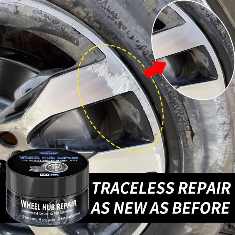 1 Piece 100g Wheel Scratch Repair Wax - Car Tire Detail Treatment and Deep Care Wheel Hub Scratch Repair Polishing Remove Wheel Scratch Wax
