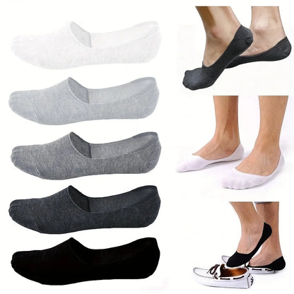 6 Pairs/Lot Men's Bamboo Breathable Invisible Socks Low Cut Casual Cotton Boat Non-Slip No Show High Quality Sock