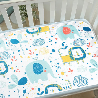Crib Sheet Waterproof Baby Urine Changing Mat Cotton Reusable Infant Change Diaper Pad Cover Washable Newborn Bed Nappy Mattress