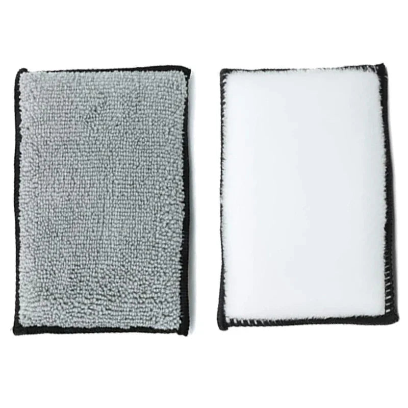2-10Pcs Auto Detailing Tools Soft Double Side Microfiber Scrubbing Sponge Car Leather Cleaning Microfiber Towel Wax Sponge