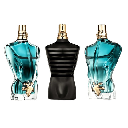 Jean Paul Gaultier Le Male Full Collection for Men | Le Male Original / Elixir / Le Parfum Intense / Le Beau Paradise Garden Complete Line | Long-lasting Woody Amber Lavender Cologne, Luxury Designer Perfume, Perfect for Vale