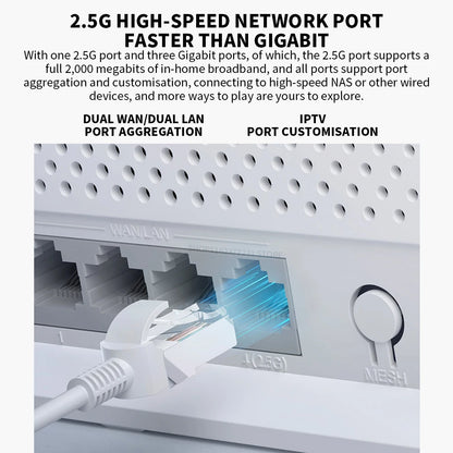 New XIAOMI Router BE5000 WiFi 7 5011Mbps 2.5GHz Network Port 512MB Memory Dual Broadband Access Network Security Protection  -CN