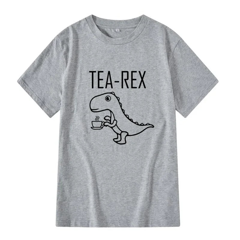 Summer Casual Men's T-shirt Top Quality Cotton Blend Cool Funny Dinosaur Design Printing O-neck For Men T-shirt Male Tee Shirts