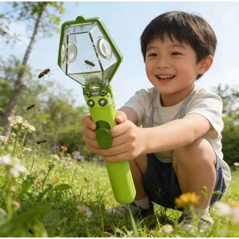 Bug Catcher & Viewer Kids Outdoor Insect Exploration Tool With Magnifying Glass Safe Bug Catching Kit For Nature Learning