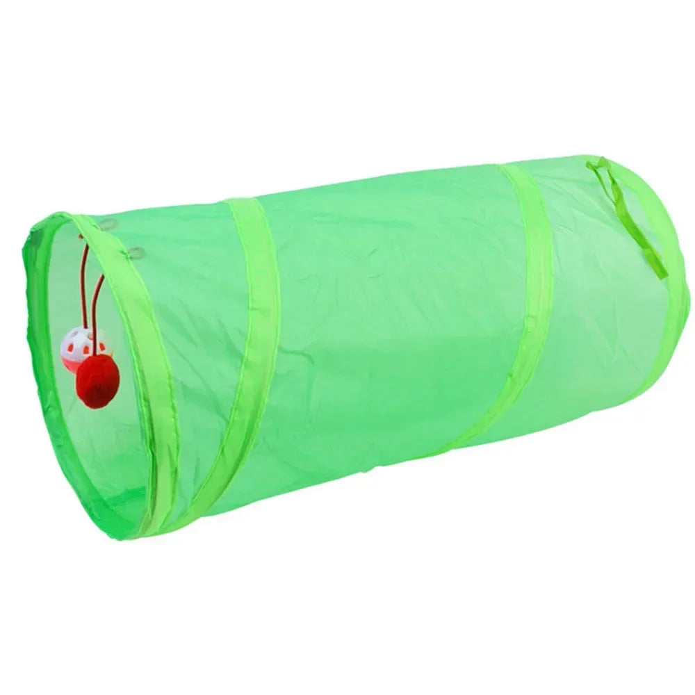 Cat Tunnel Toy Foldable Polyester Cloth Rolling Tent for Kitten Cat Tunnel Puppy Cat Toy Play Tunnel for Small Medium Large Cats