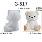 DIY crystal resin drop mold for three-dimensional teddy bear smile sitting bear display stand fragrance wax resin drop mold orna