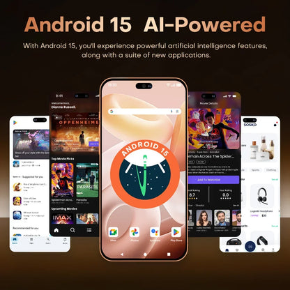 New Smartphone 5G Ai For 17 Pro Max 7.3HD 22G+2TB Mobile Phones Android Dual Sim 7800mAh Unlocked Cell Phone Global Version