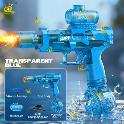 HUIQIBAO Children's electric water gun toy, high-speed water sprayer, suitable for outdoor play use