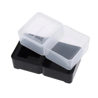 (.) Black/White Plastic Breeding Feeders Box Anti-escape Reptile Snake Feeding Bowl Double Box 2 In 1 Worm Dish