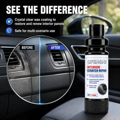 Car Interior Plastic Repair Liquid Instantly Eliminate Surface Scratches Apply Clear Coating to Refresh Worn Dashboard Panels