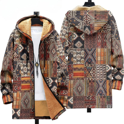 Men Cardigans Coats Skull Head Printed Plush Thick Winter Abstract Art Graphics Jackets Casual Streetwear Unisex Clothing