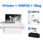 Mini Portable A4 Thermal Printer Bluetooth-compatible Photo PDF Printing Machine Folded Rolls Paper for Office Home Travel