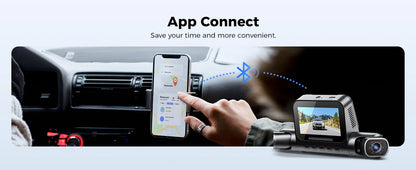 AZDOME Dash Cam M660 2.5K+3*1080P 4CH Car DVR GPS 5G Wifi Free 64GB Card Voice Control 24H Parking Monitor Super Night Visio