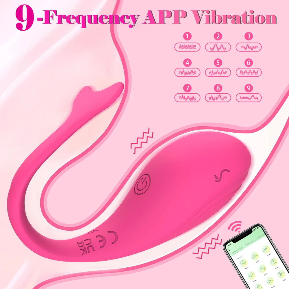 9 Speed APP Controlled Vaginal Vibrators G Spot Dildo Vibrating Egg Massager Wearable Stimulator Adult Sex Toys for Women Couple