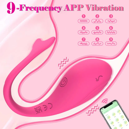 9 Speed APP Controlled Vaginal Vibrators G Spot Dildo Vibrating Egg Massager Wearable Stimulator Adult Sex Toys for Women Couple