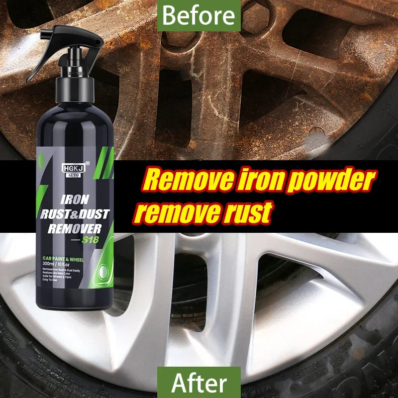 Car Wheels Rim Cleaner Multi Purpose Rust Remover Brake Paint Protect Metal Dust Iron Powder Remover Car Care Chrome Spray S18