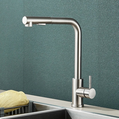 Rozin Flexible Gourmet Kitchen Faucet Black Pull Out 2 Ways Nozzle Faucets 360° Rotation Hot Cold Water Sink Mixer Tap SUS304
