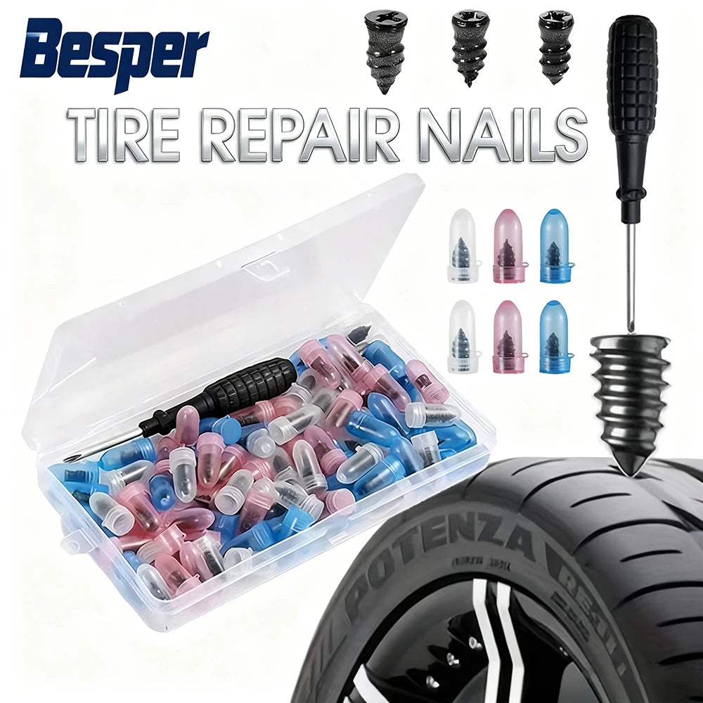 Universal Vacuum Car Tyre Repair Rubber Nail Tire for Car Electric Vehicle Vacuum Tire Puncture Quick Fix Tool Kit