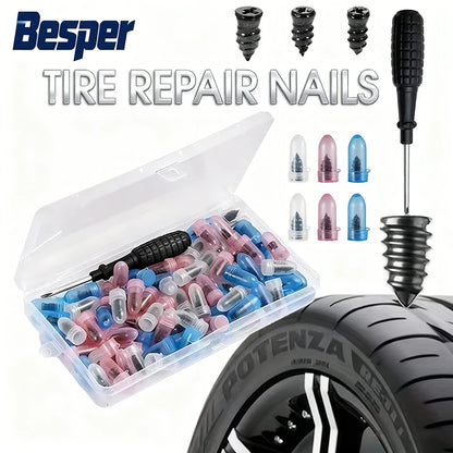 Universal Vacuum Car Tyre Repair Rubber Nail Tire for Car Electric Vehicle Vacuum Tire Puncture Quick Fix Tool Kit