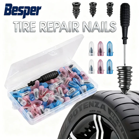 Universal Vacuum Car Tyre Repair Rubber Nail Tire for Car Electric Vehicle Vacuum Tire Puncture Quick Fix Tool Kit