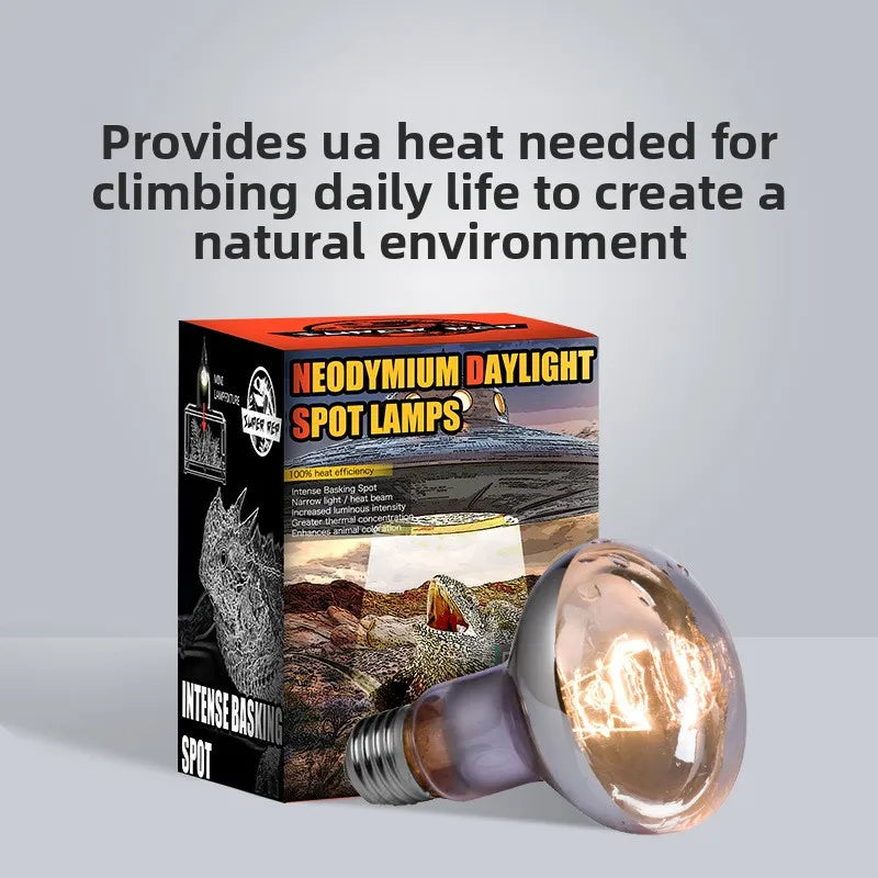 SuperRep Reptile Basking Spotlight-UVA Focused Heat Lamp for Tortoises&Bearded Dragons-Adjust Beam Sunning Light for Terrariums