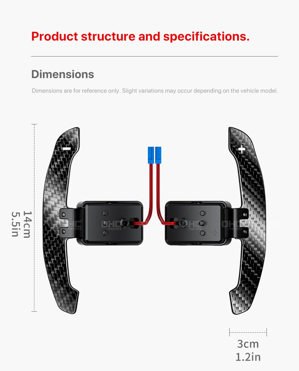 Carbon Fiber Magnetic Paddle Shifter For Mercedes-Benz Smart 451 / 453