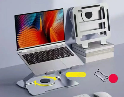 360 Rotating Aluminum Alloy Adjustable Desk Laptop Stand for Macbook Air Pro Foldable Soporte Notebook Desktop Holder Accessory