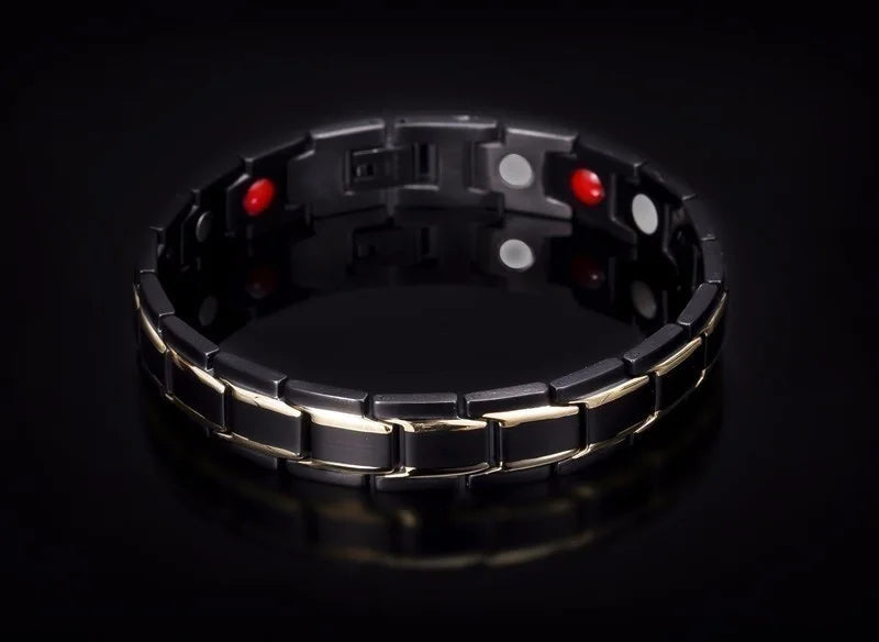 Hot Sale Luxury Fashion Health Energy Bracelet Men Stainless Steel Bio Magnetic Anti-fatigue Anti-radiation Bracelets Jewelry