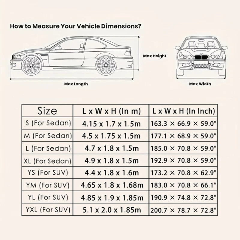 Car Cover Outdoor Protection Exterior Sun Snow UV Covers SUV Sedan Auto Sunshade Dustproof Waterproof Black Silver