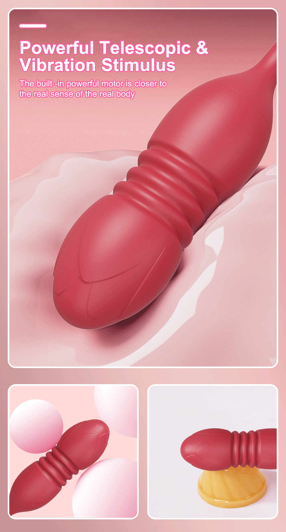 Sexy Adult Female Rose-Sucking Dildo Vibrator Women Nipple Clit Stimulator Vibrating Penetration Vagina Vibrator Erotica Toys